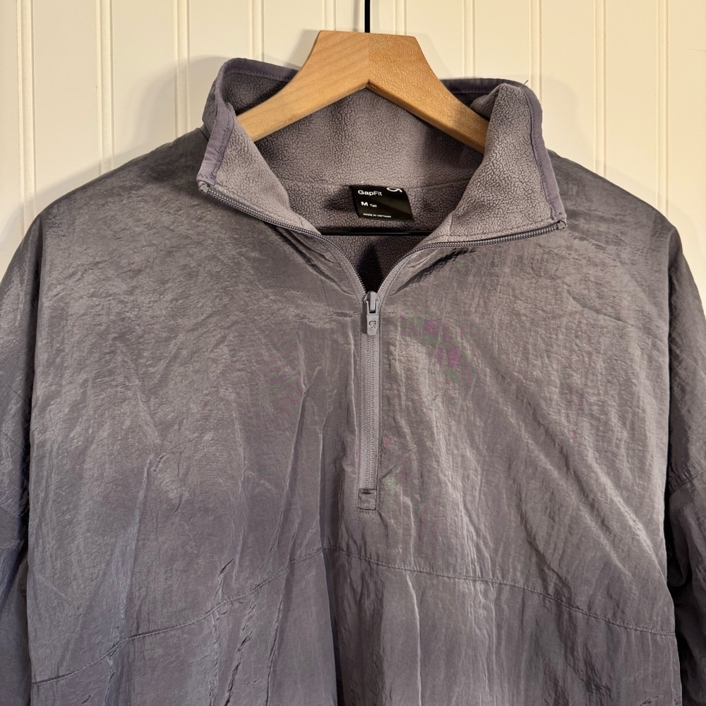 GapFit Women’s Fleece Lined 1/2 Zip Track Jacket Size Medium Tall - Picture 6 of 11